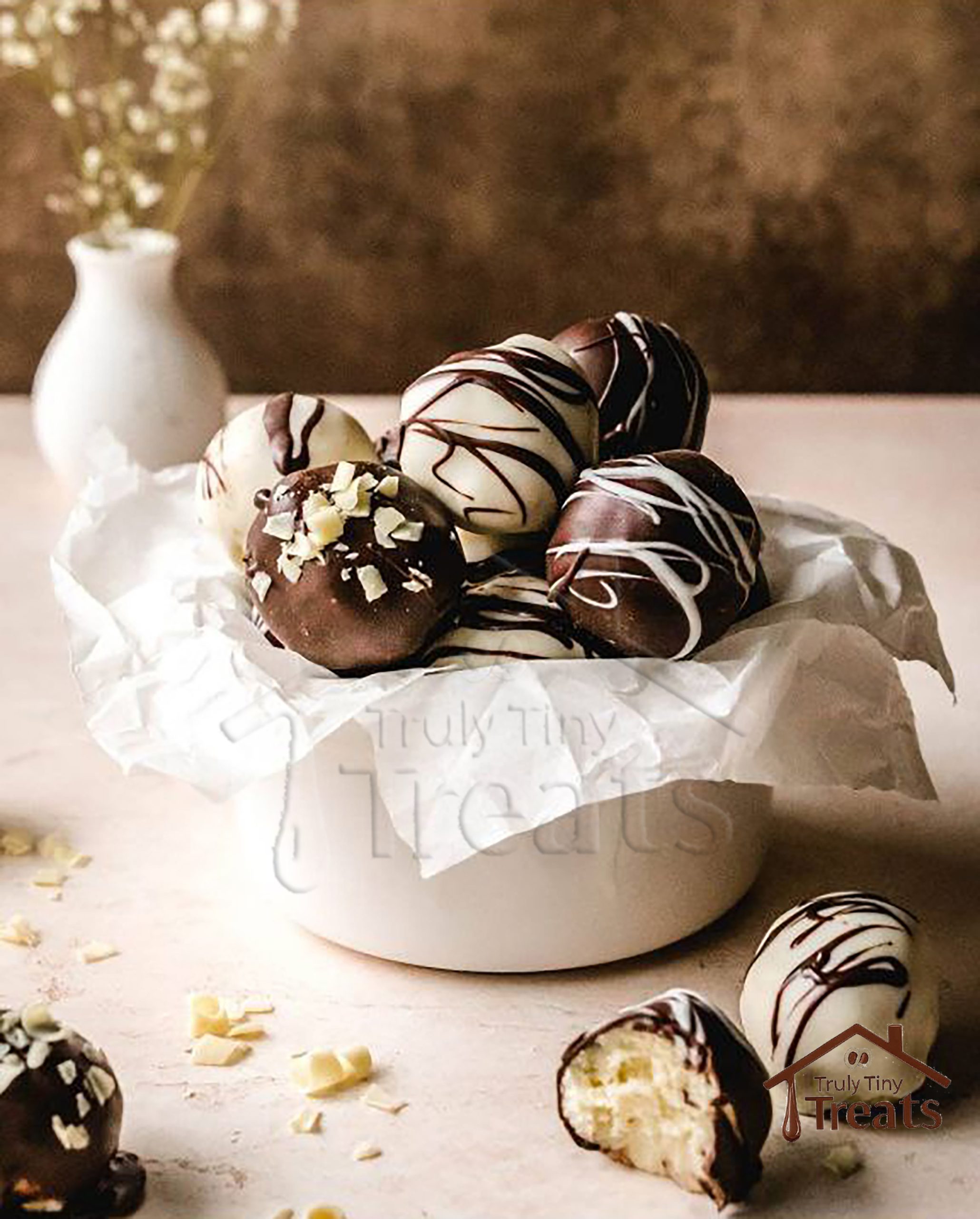 ترافل آجیلی و پنیری دست‌ساز treats با مغزیات تازه و بافت نرم