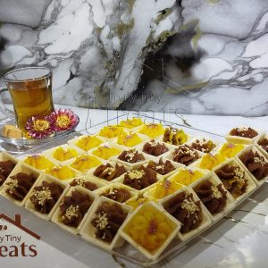 سینی تارت ترحلوا و حلوا بوتیکی treats با چیدمان لوکس و مجلسی